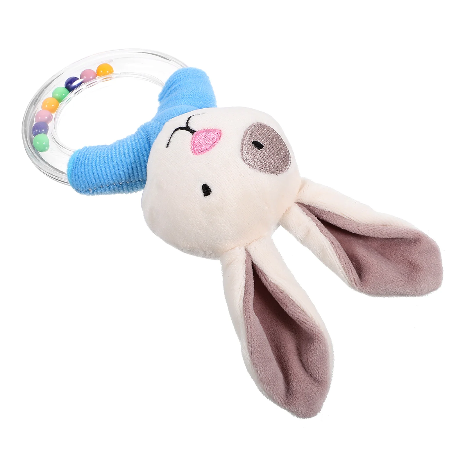 Peuterspeelgoed Bunny Knuffeldier Pluche Handbel Silicagel Schattig