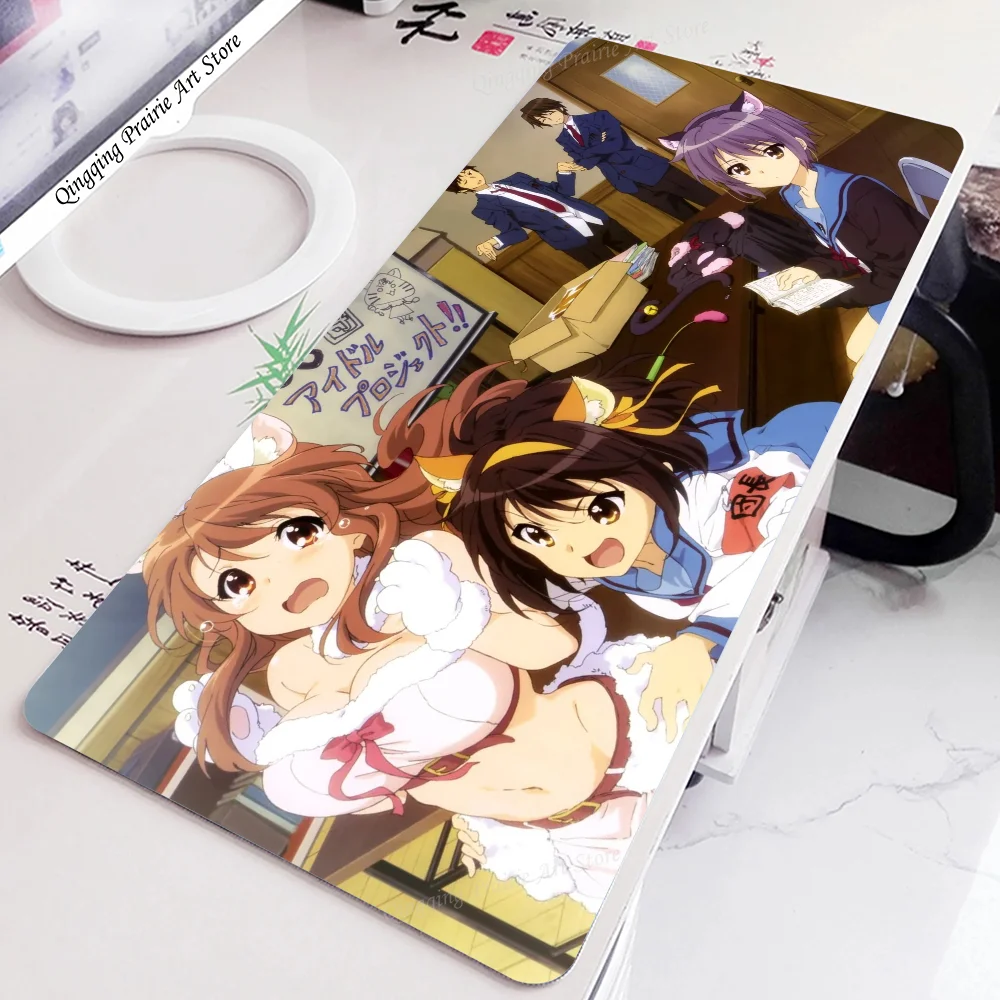 1pc Suzumiya Haruhi No Yuutsu Floor Mat Mouse Mat Desk Mat With Pad Gaming Accessories Prime Gaming XXL Keyboard Pad Padding Mat