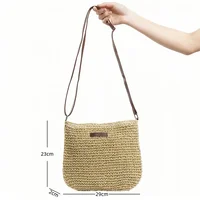 Elegant Light Paper Rope Bag - Bohemian Handmade Style, Hot-Selling Beach/Casual Bag (Crossbody & Shoulder Tote) - Image 6