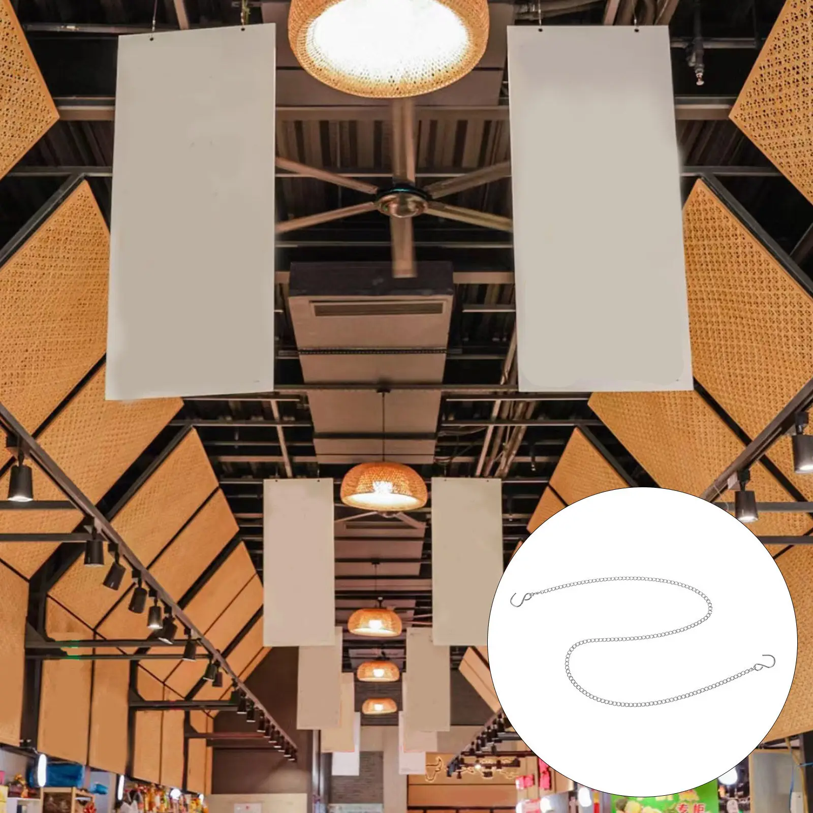 2Pcs Heavy Duty Picture Hanging Chain Metal Chains for Hanging Baskets Plants Window Decor Metal Chain Home Decor Chains