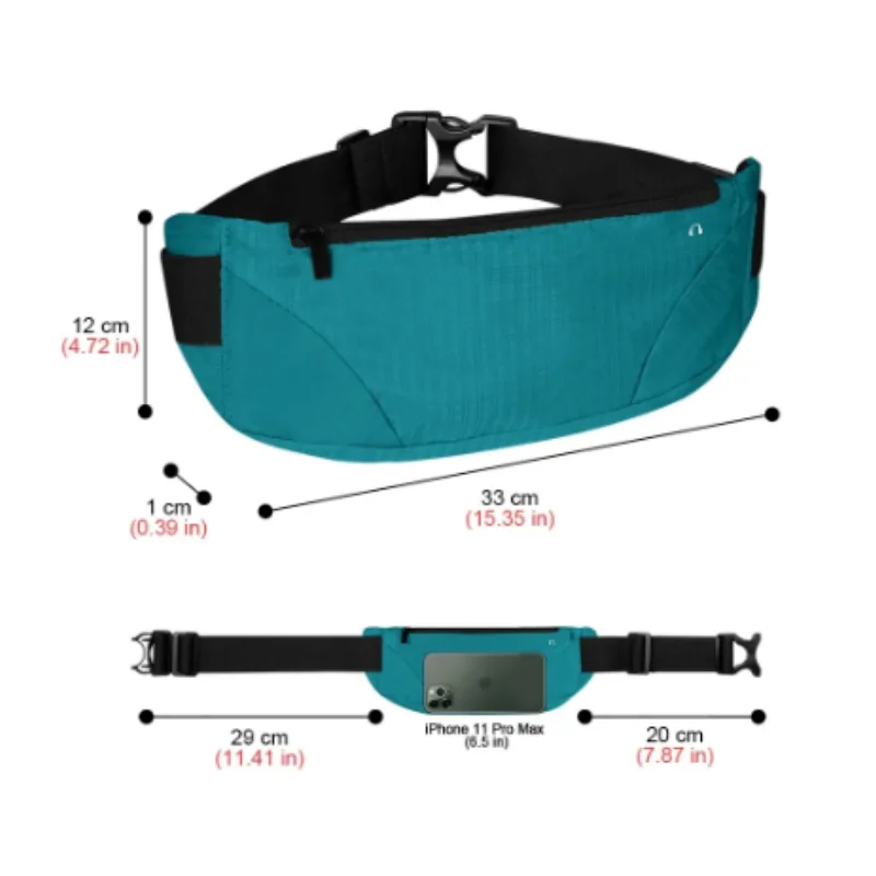 1PC Fanny Packs Dames Heren Hardlooptas Heuptas Heupriem Sport Lichtgewicht Waterdicht Ademend Telefoonzakje