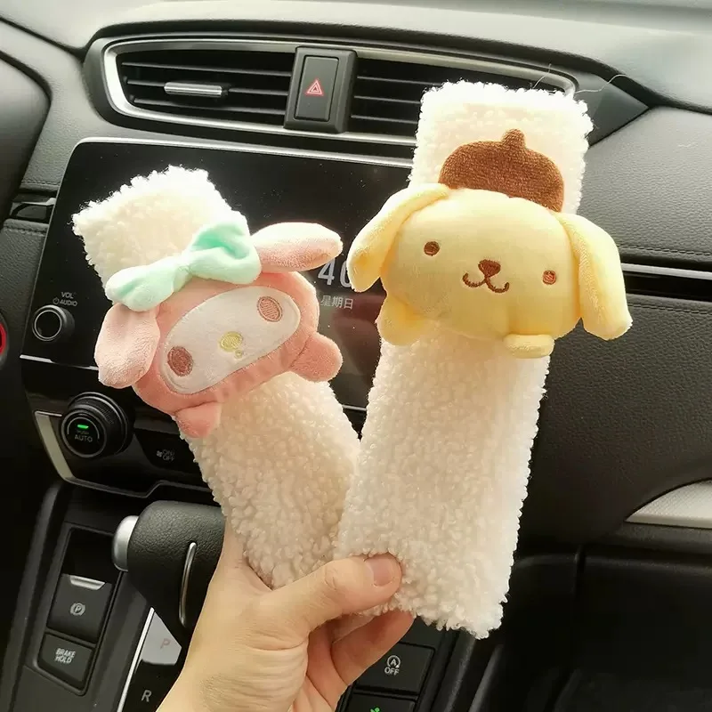 أنيمي سانريو كورومي مقعد السيارة حزام الغطاء الواقي لطيف الكرتون سينامورول أفخم اكسسوارات السيارات لوازم صبي فتاة هدية عيد