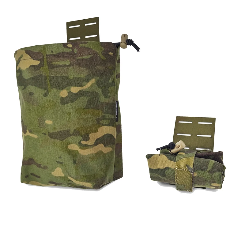 Tactical Foldable Pouch Multicam Airsoft EDC Molle Dump Pouch Gear Outdoor Hunting Recycling Storage Magazine Waist Bag