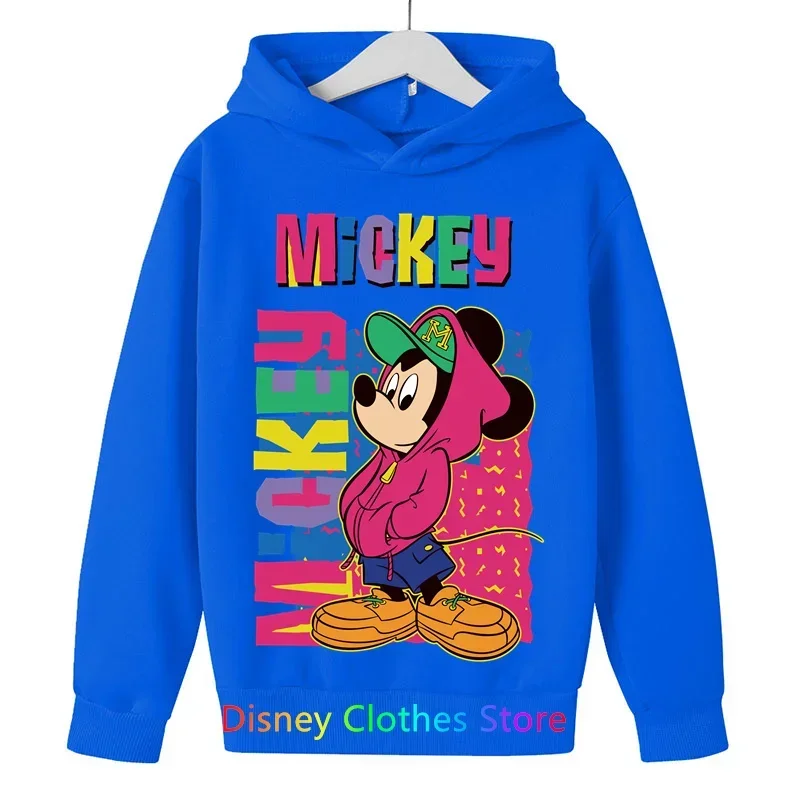 2D cartoon print Minnie Mickey Children's hoodie Spring Fall Children's activewear Boys Girls Children's clothing Hoodie