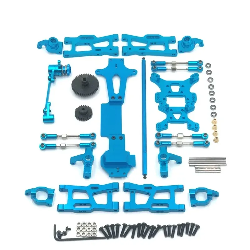 Wltoys 144001 Metal Upgrade Parts Kits Swing Arm Link Rod Steering Block for Wltoys 144001 144002 144010 1/14 RC Car Accessories