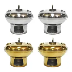 Stainless Steel Hot Pot Camping Outdoor Pot Stockpot Outdoor Cooker Chinese Small Hot Pot for Barbecue Hotel Countertop Home