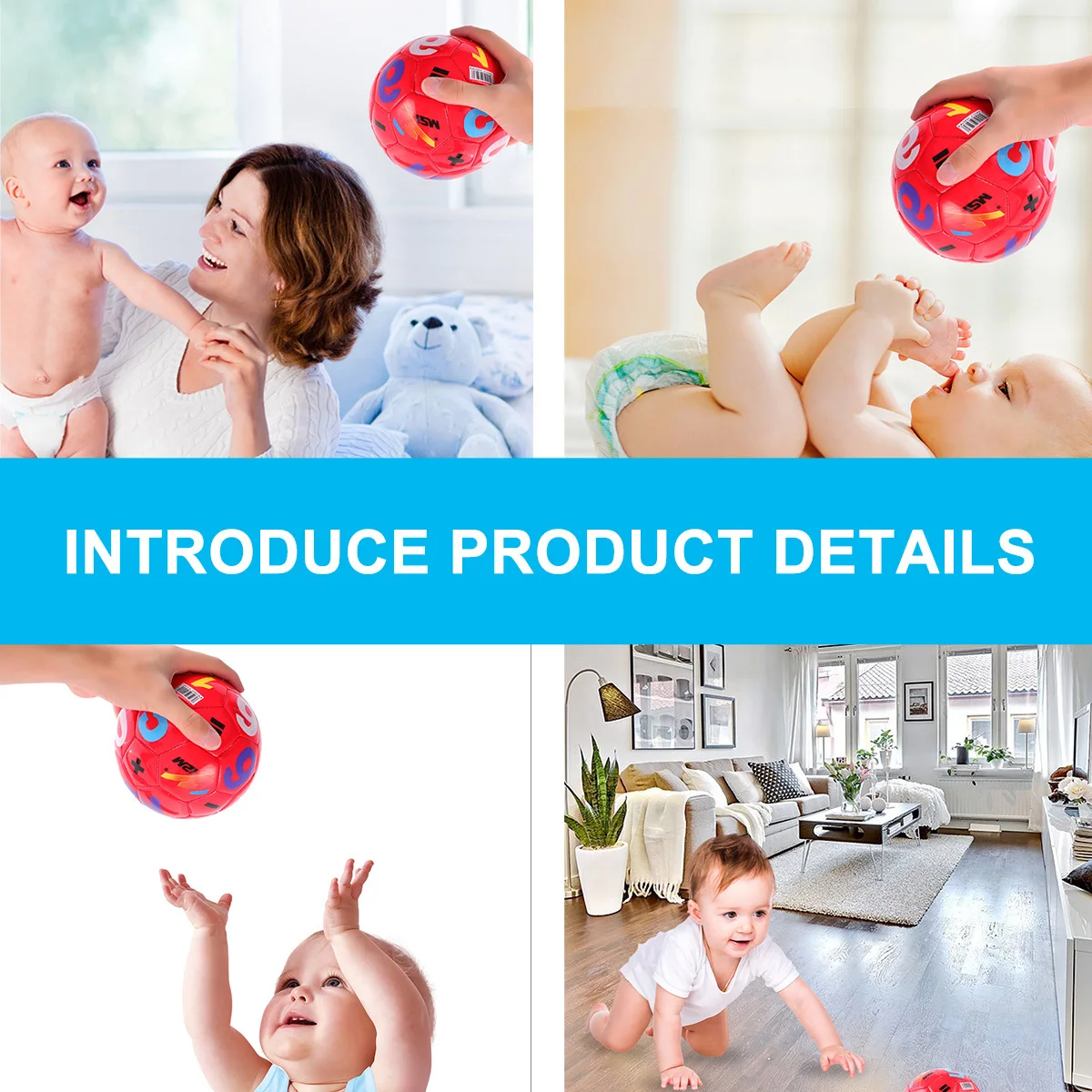 Kleurrijke voetbal PU-materiaal elastische bal voor kinderen buiten ouder-kind communicatie vroege onderwijs coördinatie ontwikkeling