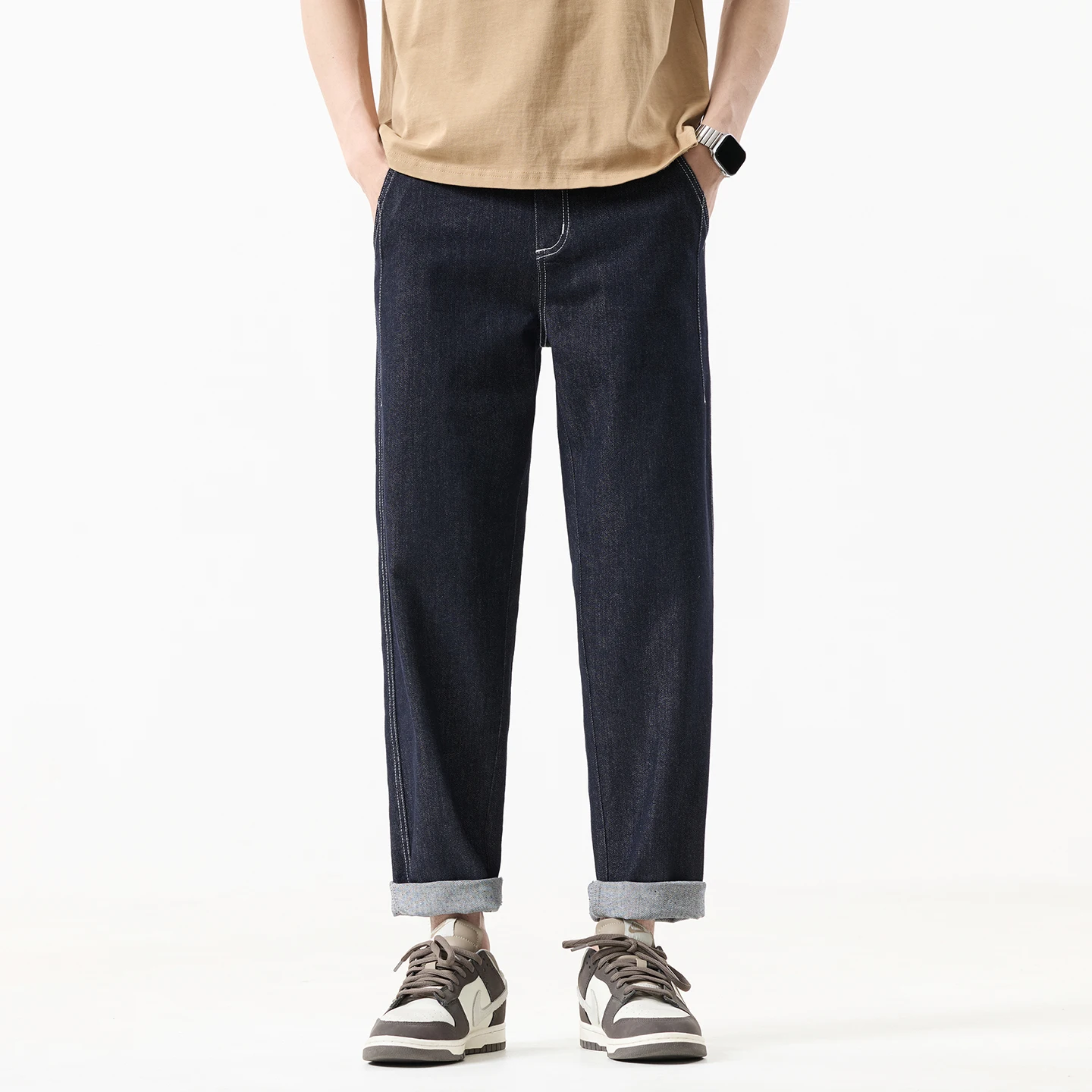 Original Color Jeans Men Fashion Vintage Denim Loose Casual Jeans Pants Cityboy Streetwear Harem Trousers Plus Size 30 - 46