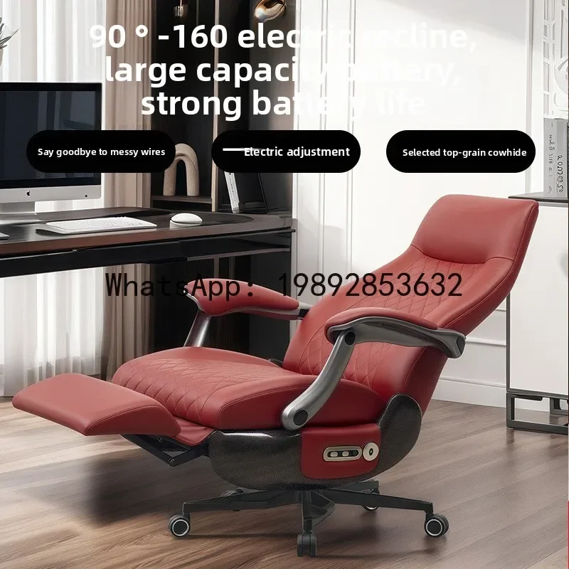 

H5.15 electric executive chair - genuine leather, home & office use, nap & massage function