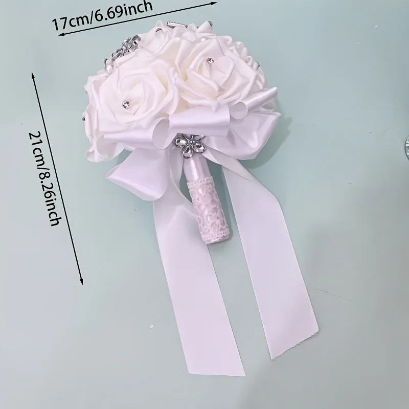 باقة العروس الوردية الرومانسية - حالمة وفراشة، باقة زفاف مثالية لحفلات الزفاف والالتعاقدات وديكور المنزل