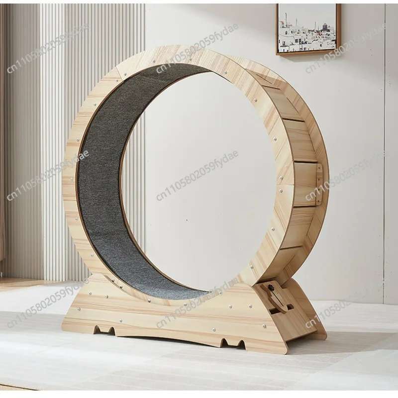High Quality Anti-depression Solid Wood Wood Pet Tread Sports Running Wheel Treadmill