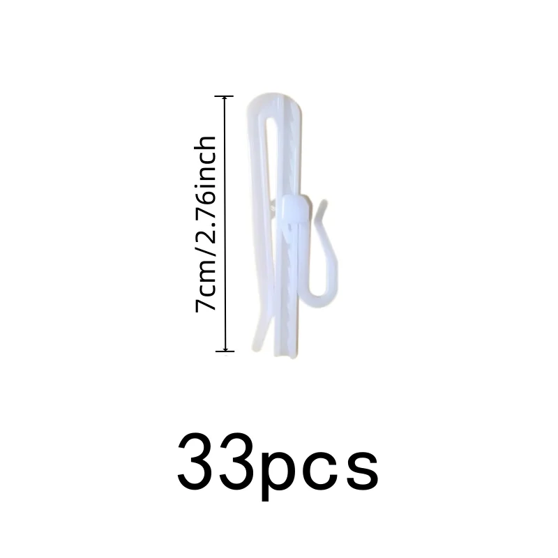 33 pcs 7cm Flexible Window Hooks, Strong Load Support, suitable for Home Window Decoration, Adjustable Height Design