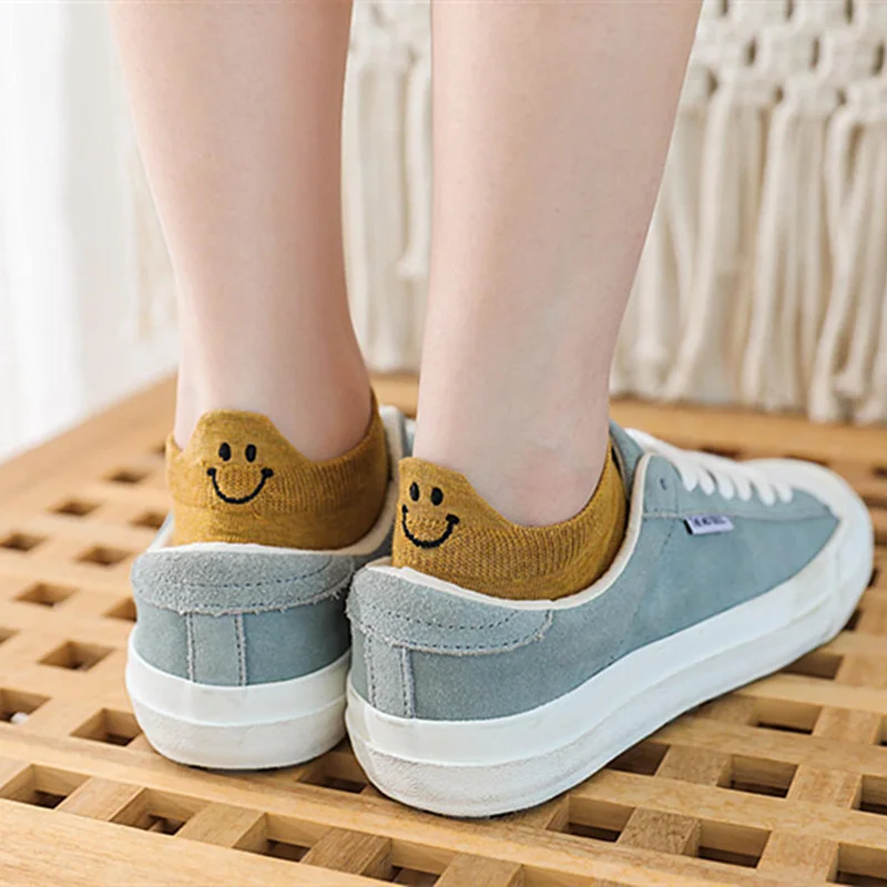 10Pairs Women Socks Casual High Quality Harajuku Low Tubes Socks For Pregnant Fashion Cartoon Dog Embroidery Ankle Funny Socks