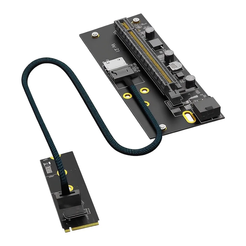 For M.2 For M-Key 2230 2280 to For PCIe 4.0 x16 External Graphics Expansion Card with 6-Pin Right-For Mount PCB Design