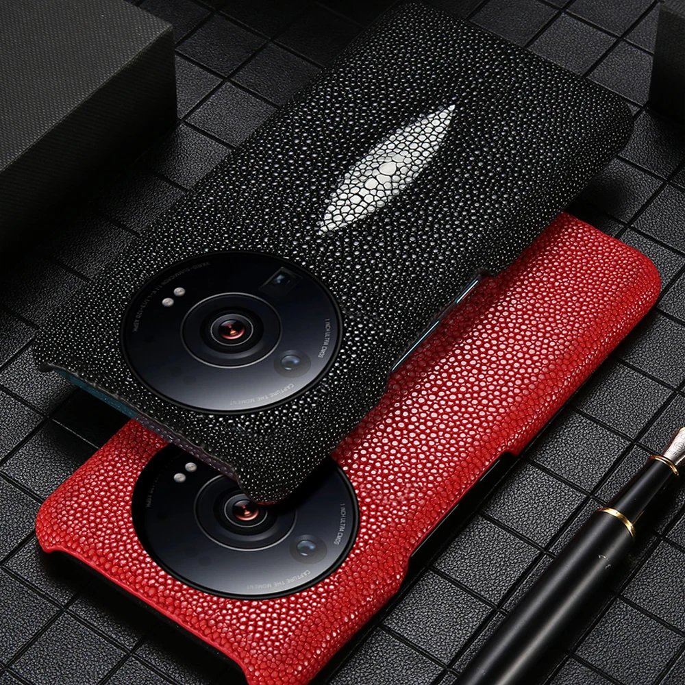 

LANGSIDI Luxury Genuine Stingray Leather Phone Case for Xiaomi Mi 14 15 Ultra 14T Pro 14Ultra 15Ultra Shockproof Back Cover