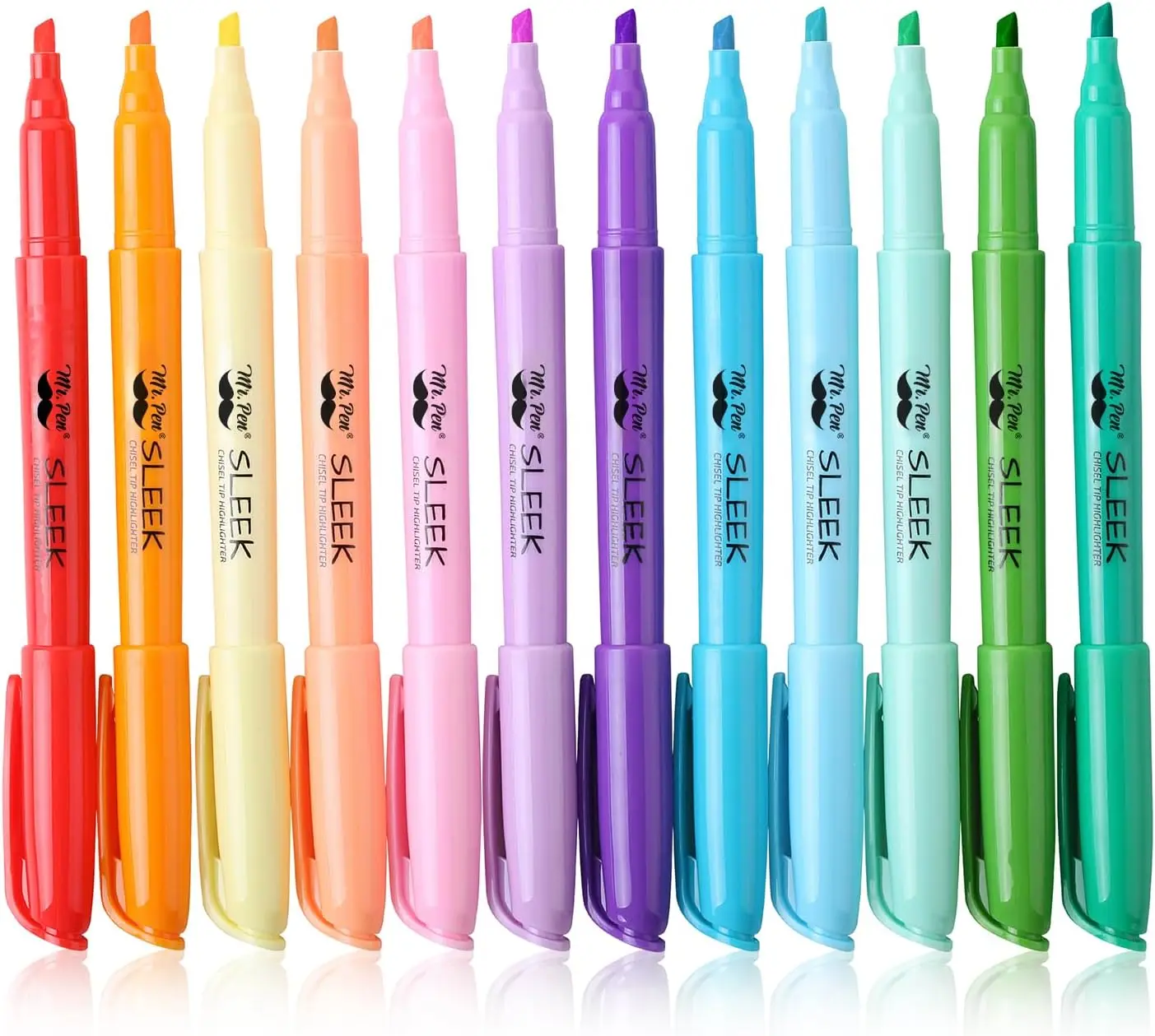 

Pastel Highlighters, 12 Pack, Assorted Colors, Fast-Dry, Chisel Tip for Bible Journaling