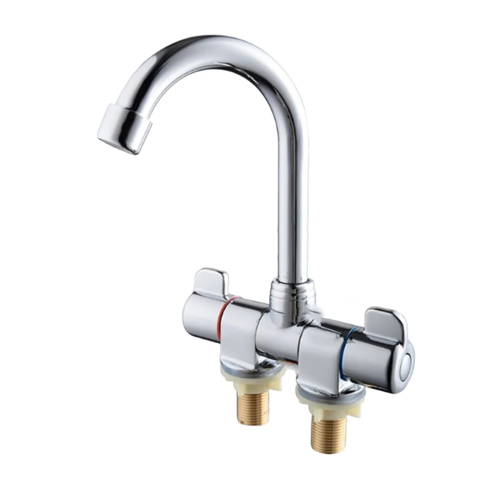 Long-lasting Brass Material Modern Kitchen Decor Robust Construction Faucet Chrome Sink Faucet 360 Rotating Faucet