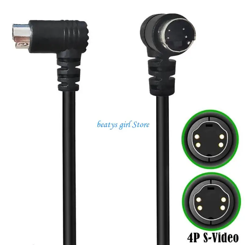 C7AB S Video Cable Mini Din 4 Pin Male to Male Gold Plated Connector for Video Transfer to or Monitorings