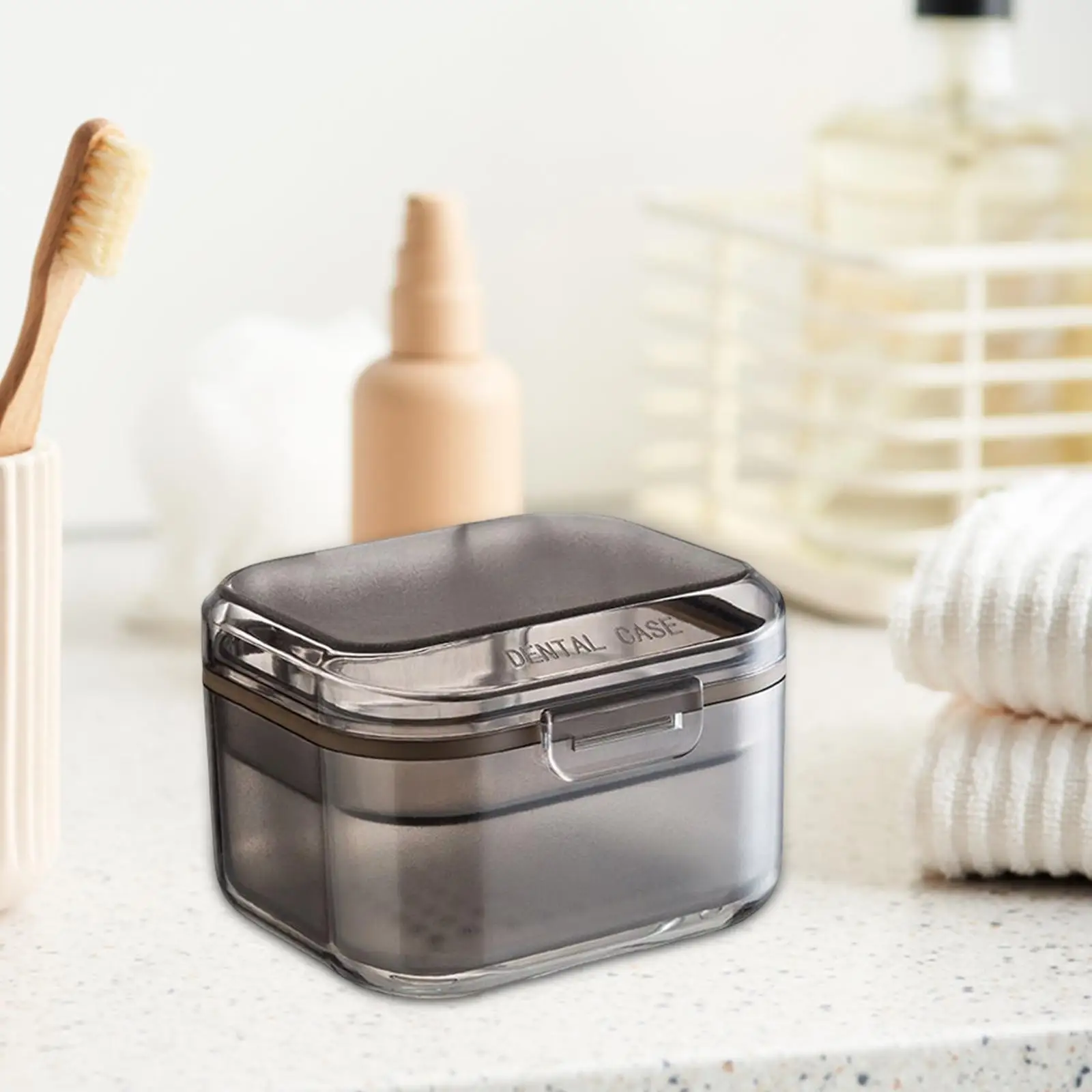 علبة أسنان مكونة من ثلاث طبقات مع صندوق تنظيف الأسنان الصناعية لأساسيات المنزل
