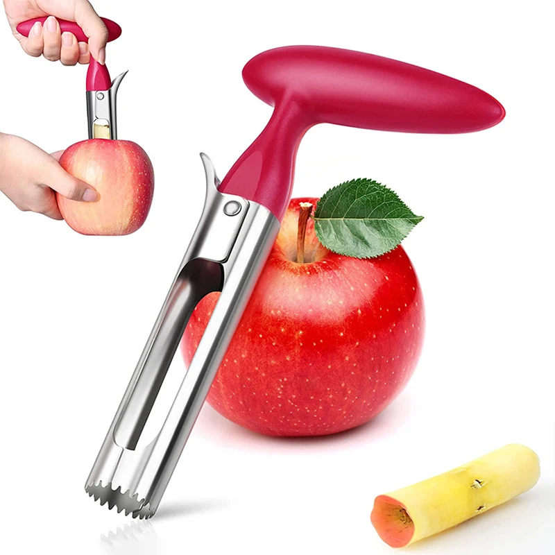 

Stainless Steel Apple Corer Fruit Seed Core Remover Pear Apple Corer Seeder Slicer Knife Durable Kitchen Gadgets Vegetable Tools