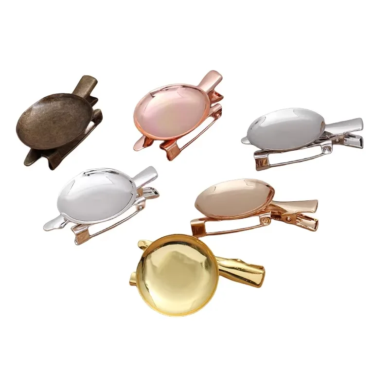 BoYuTe (20 Pieces/Lot) Metal Iron Blank Brooch Base Hairpin Dual Use Diy Handmde Jewerly Materials