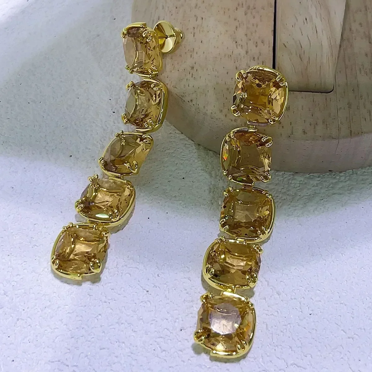 NONE 2025, neuer Trend, edles Schmuckset, Charm-Schwarzgold, Wassertropfen, Kristall-Ohrringe, modische Halsketten, Armbänder, romantisches Geschenk für Frauen 9