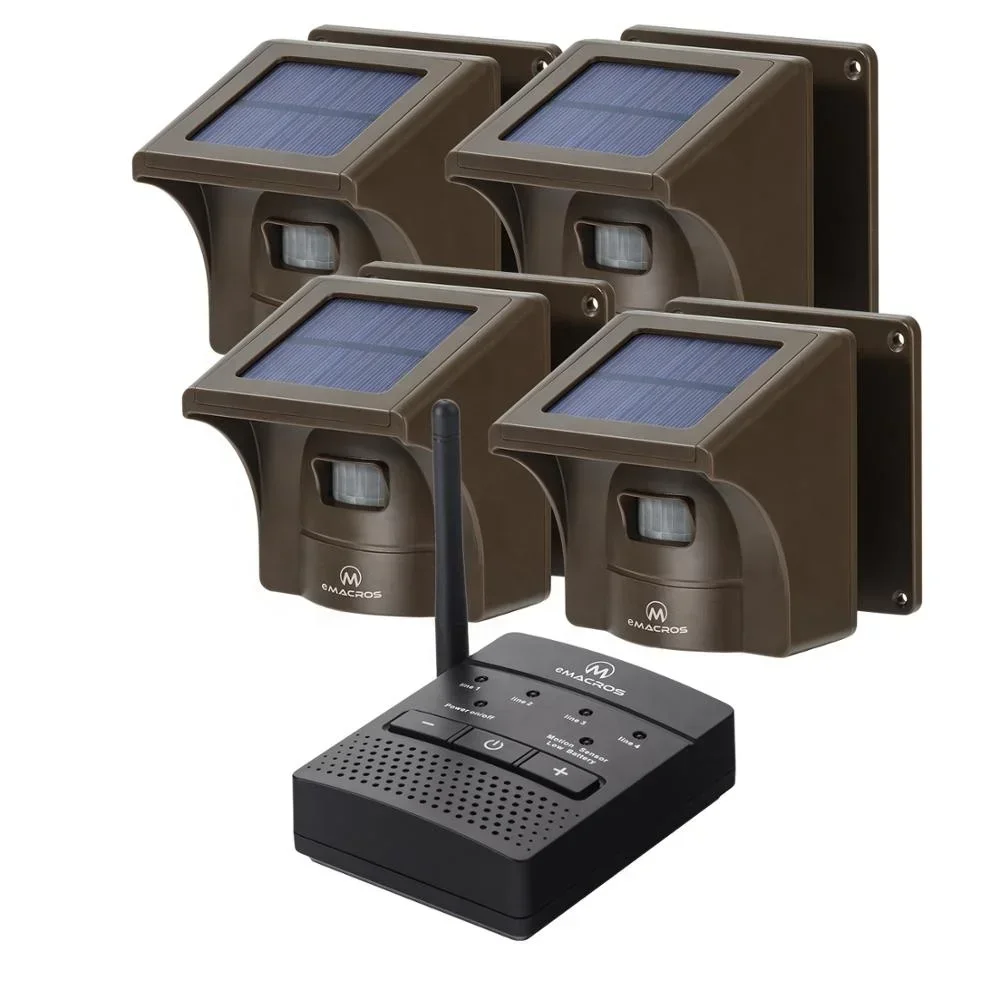 

NEW New eMACROS Long Range Solar Perimeter Driveway Outdoor Weather Resistant Motion Sensor Detector