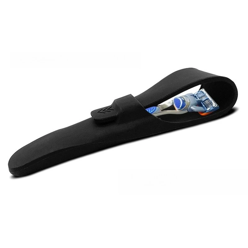 Silicone Razor Portable Holder Box Manual Shaver Protector Cover Portable Waterproof Shaving Accessories Razor Storage Box C