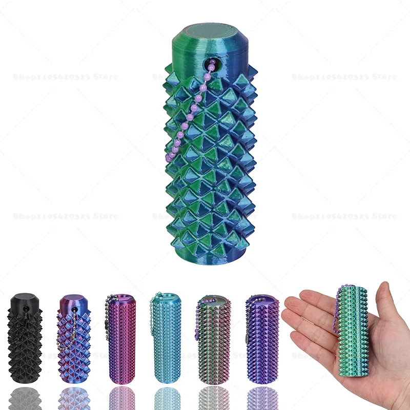 3D‑Printed Single‑Wheel Palm Massage Roller, 4‑Level Pressure Textured Hand Massager, Portable Fidget Sensory Stress Relief Tool