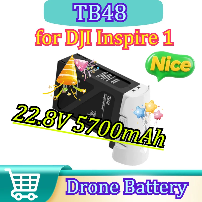 

New for DJI Inspire 1 TB48 Battery 22.8V 5700mAh Intelligent Flight Battery