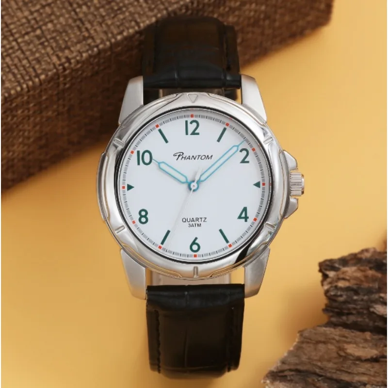 ساعة فانتوم سبورت كرونو للرجال - ستانلس ستيل مقاومة للخدش، ساعة توقيت وتقويم، ساعة كوارتز مقاومة للماء #1