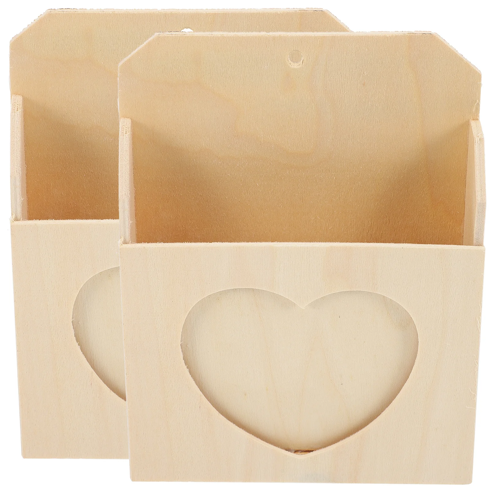 2 قطعة صندوق تخزين مغلف خشبي فارغ لتقوم بها بنفسك منظم الحرف اليدوية حامل تعليمي لتلوين مجوهرات الصور القلم #3