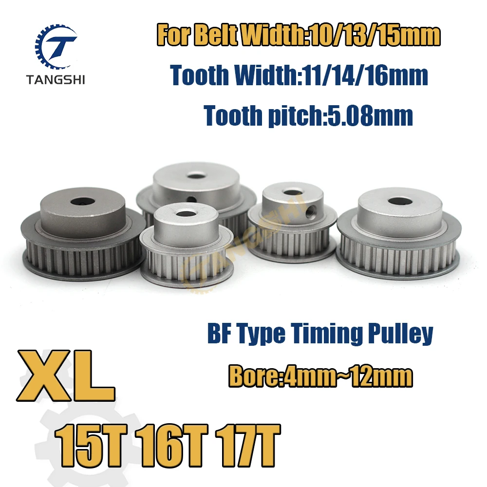 XL 15 Teeth 16 Teeth 17 Teeth Synchronous Timing Pulley Bore 4mm to 12mm for Width 10/13/15mm Belt XL 15T 16T 17T Timing Pulley