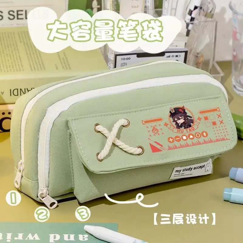 

Genshin Impact Case Scaramouche Wanderer Zhongli Xiangjun Junior High Boys And Girls Elementary School Students Stationery Anime