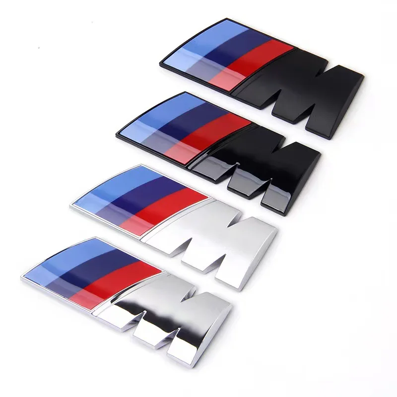 3d ABS Chrome Black Logo M1 M2 M3 M4 M5 M6 M7 Emblem Car Fender Badge Rear Trunk Sticker For BMW M1 M2 M3 M4 M5 M6 M7 Accessorie