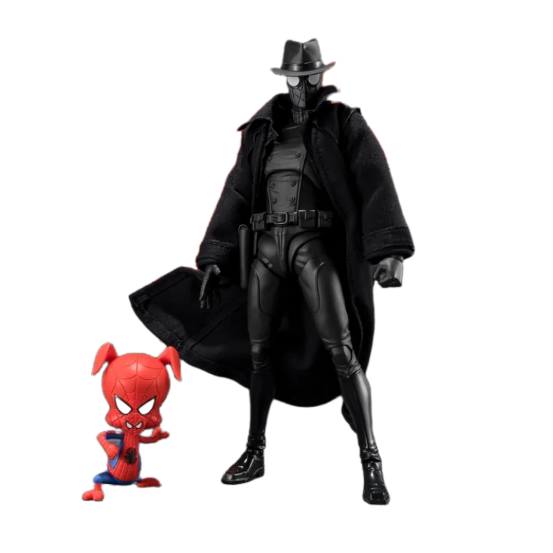 Original Bandai Anime Model Spider-Man Acrosss The Spider Verse SHF NOIR & Spider-Ham Action Figures Toy Gift for Kid Spot Goods