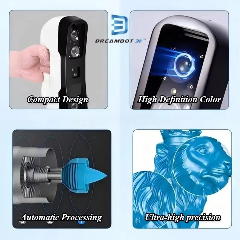 Dreambot3d High Accuracy Body 3D Scanner  Handheld Structured Light 3D Scanner for Art and Craft
