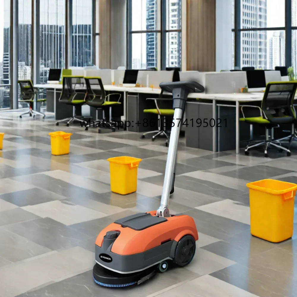 

TElectric Walk Behind Mini Floor Scrubber Dryer For Home Ceramic Tile Cleaning Machine Floor Mopping Mini Cleaner Machine