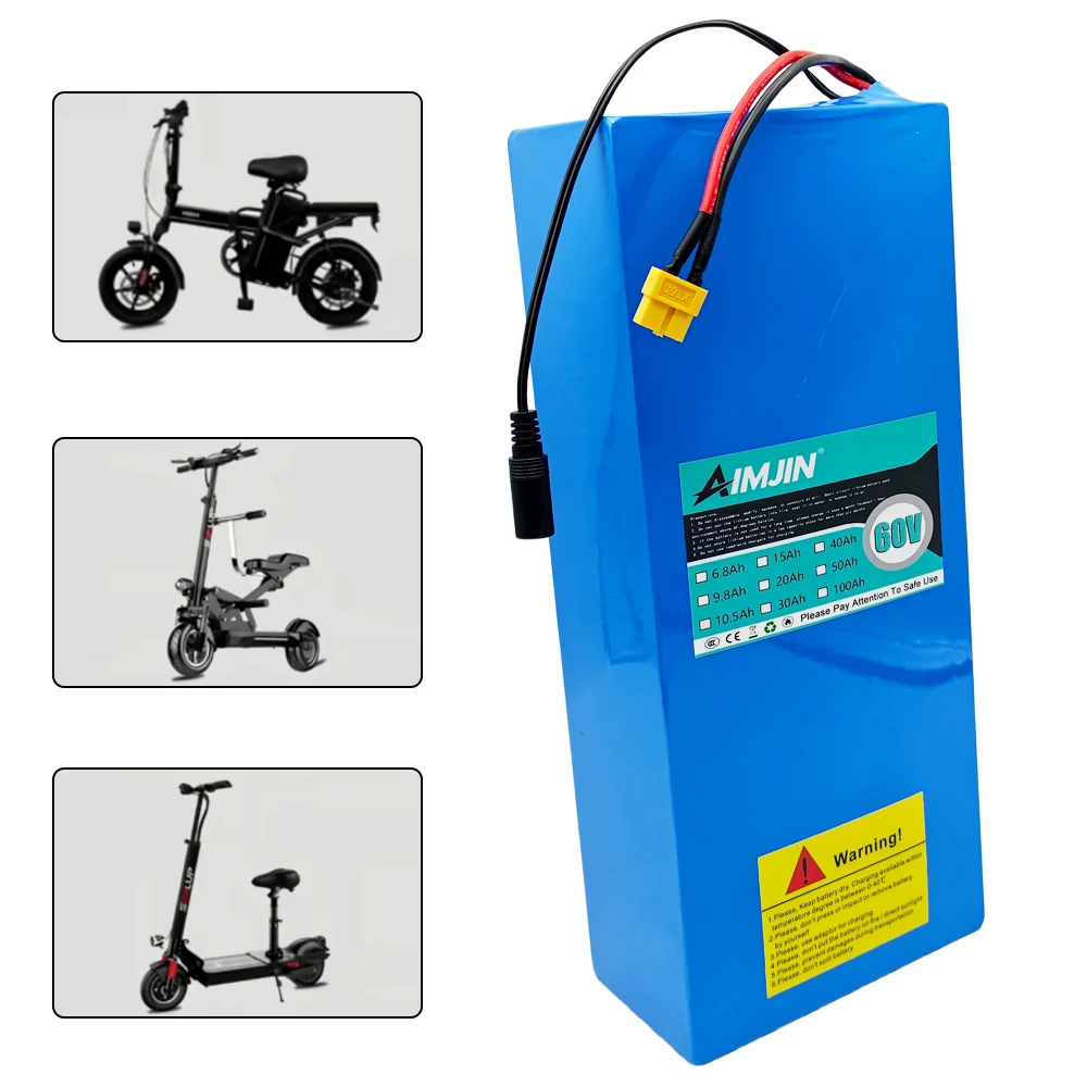 60V 16S6P lithium-ion battery pack 20000mAh battery 2500W high-power lithium battery with built-in BMS