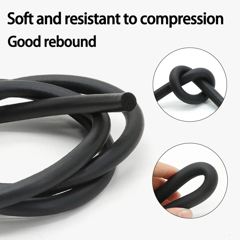 2/5 m EPDM-Dichtungsstreifen aus geschäumtem Gummi, 2/3/4/5/6/7/8/9/10/12/14/16/18/20 mm, schalldämmend, staubdicht, O-förmige runde Dichtungsstreifen – Detail 1