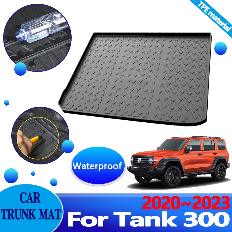 for GWM Great Wall Wey Tank 300 Accessories 2023 2022 2021 2020 Car Trunk Floor Mat Anti-scratch Upholstered Protect Storage Pad