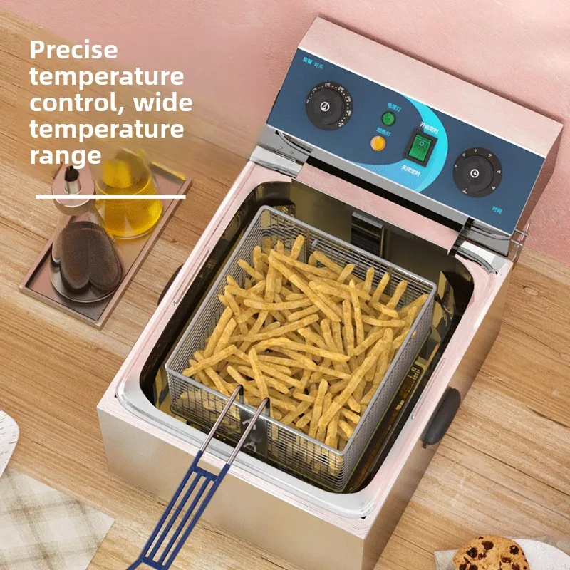 Churros Machine Snack Food Processing Equipment Electric Fryer, Single Tank Fryer, Potato Chips, Skewers, Fried Dough Sticks