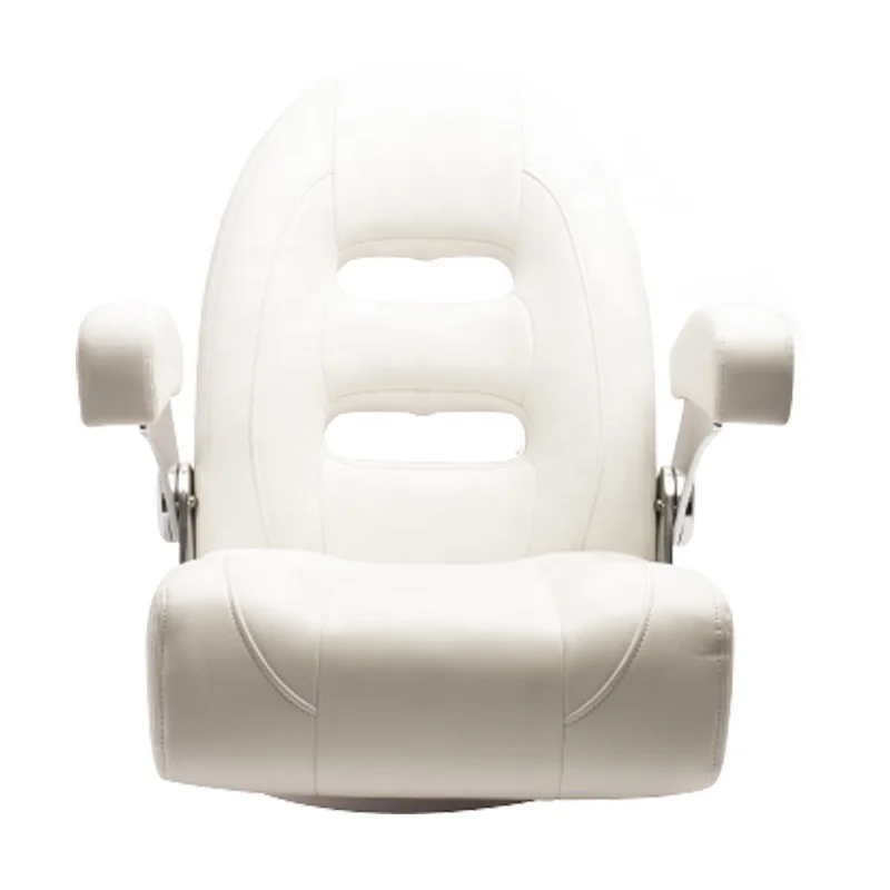 Fold Up Waterproof Marine Boat Seat Soft Cushioned Wear Resistant Chair For Yacht Pontoon Fishing Vessel
