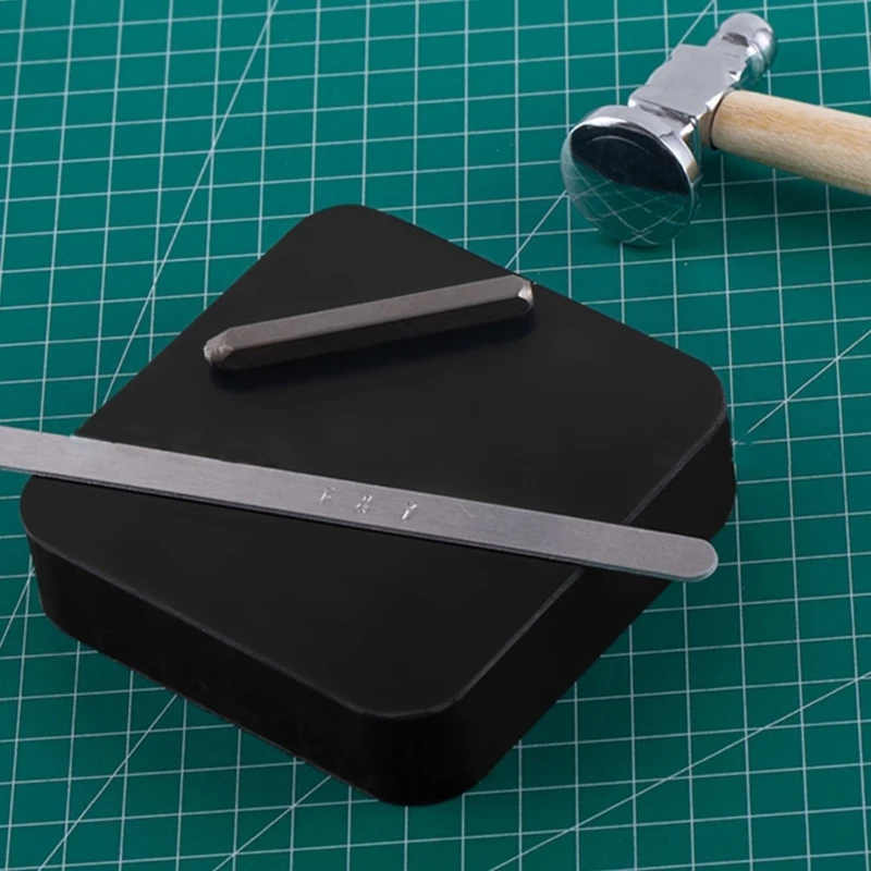 10x10x2.4cm Jewelry Stamping Tool Block for Jewelry Making Accessories N2UE