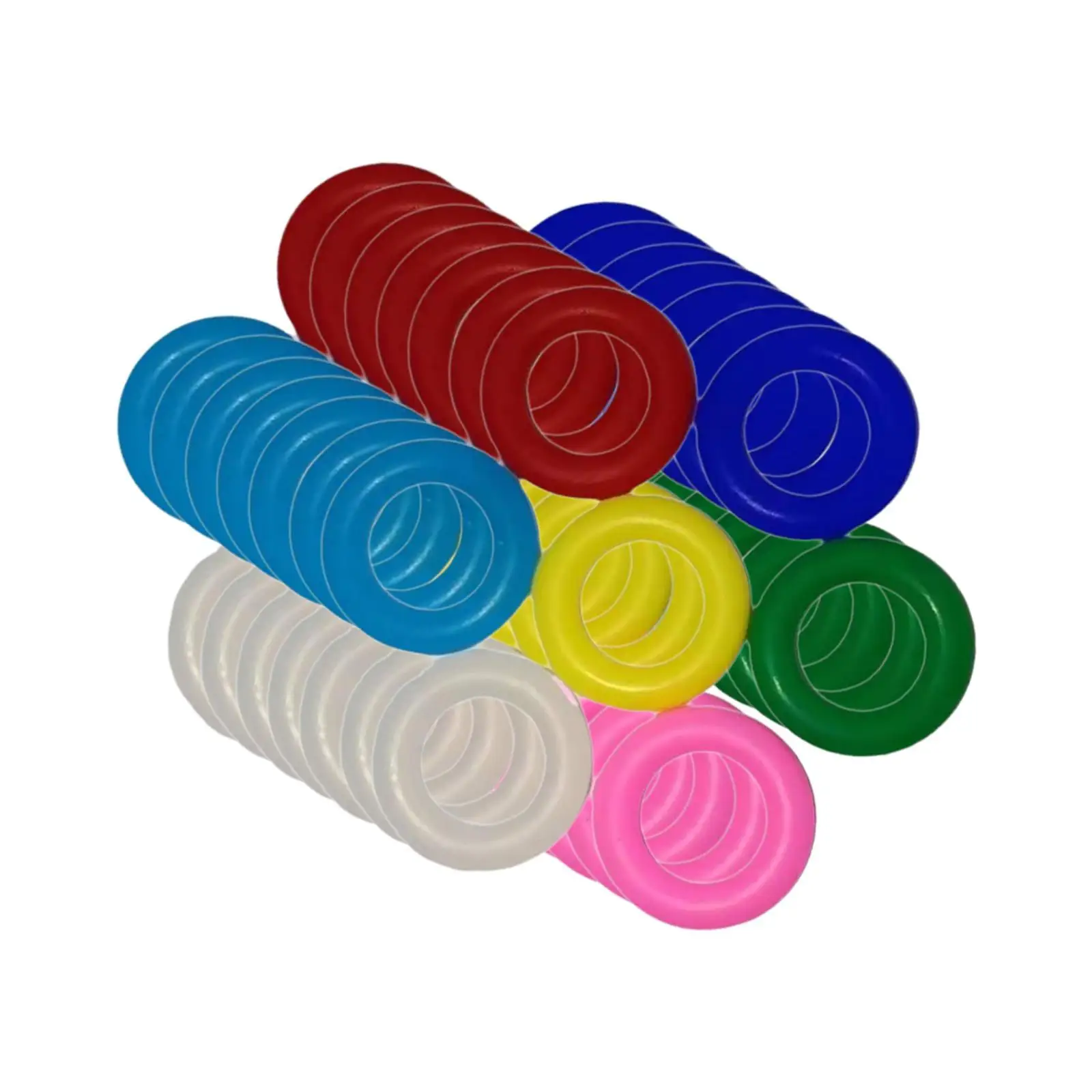 Mixed Color Bird Foot Rings Rubber Marker Bands Chicken Leg Tags for Bird Identification Training