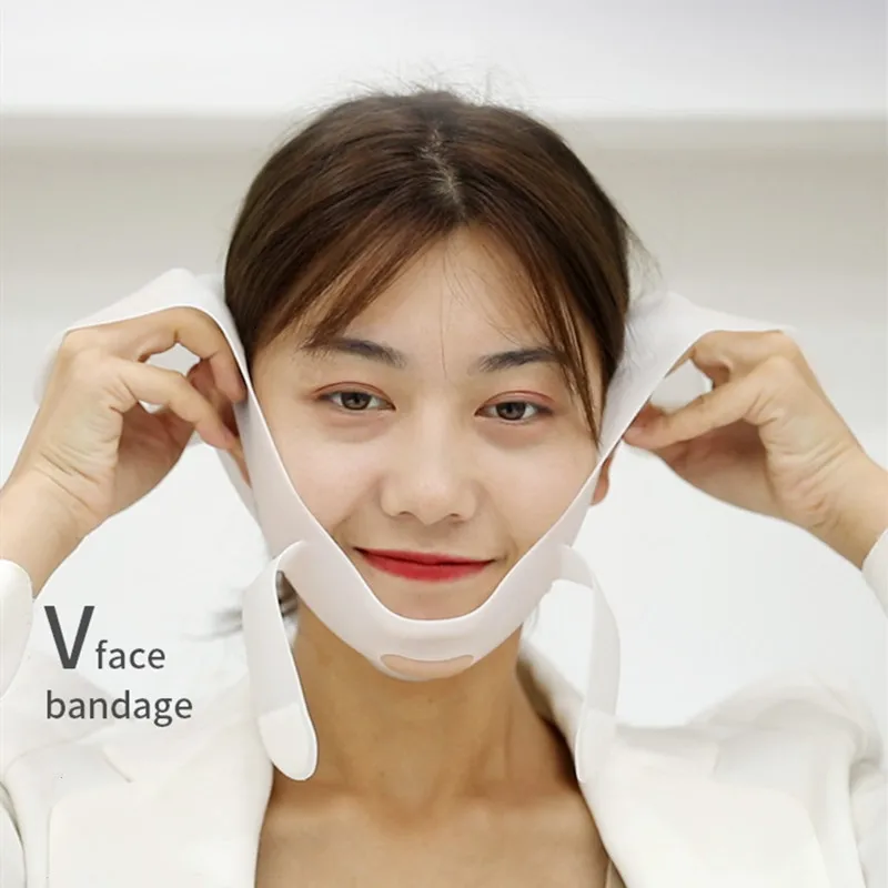 Beauty Face Lift Belt V Face Shaper Slimming Bandage Thin Chin Skin Firming Soft Sill ica Gel Anti Mildew Facial Slimming Too