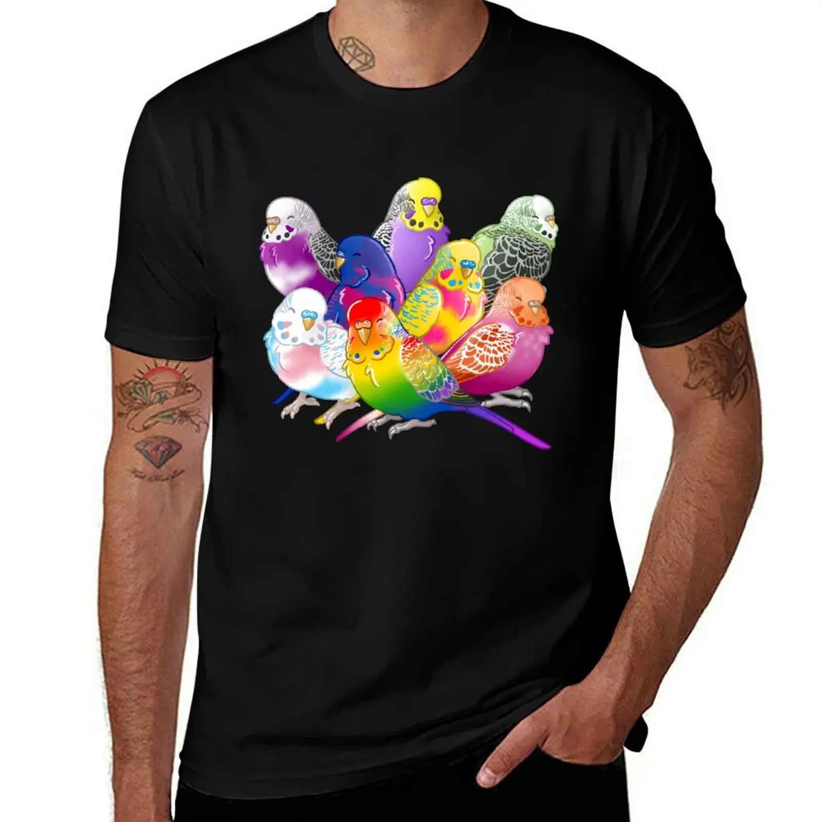 Pride Budgie Group T-Shirt anime t shirts Clothing anime tshirt summer top men clothing