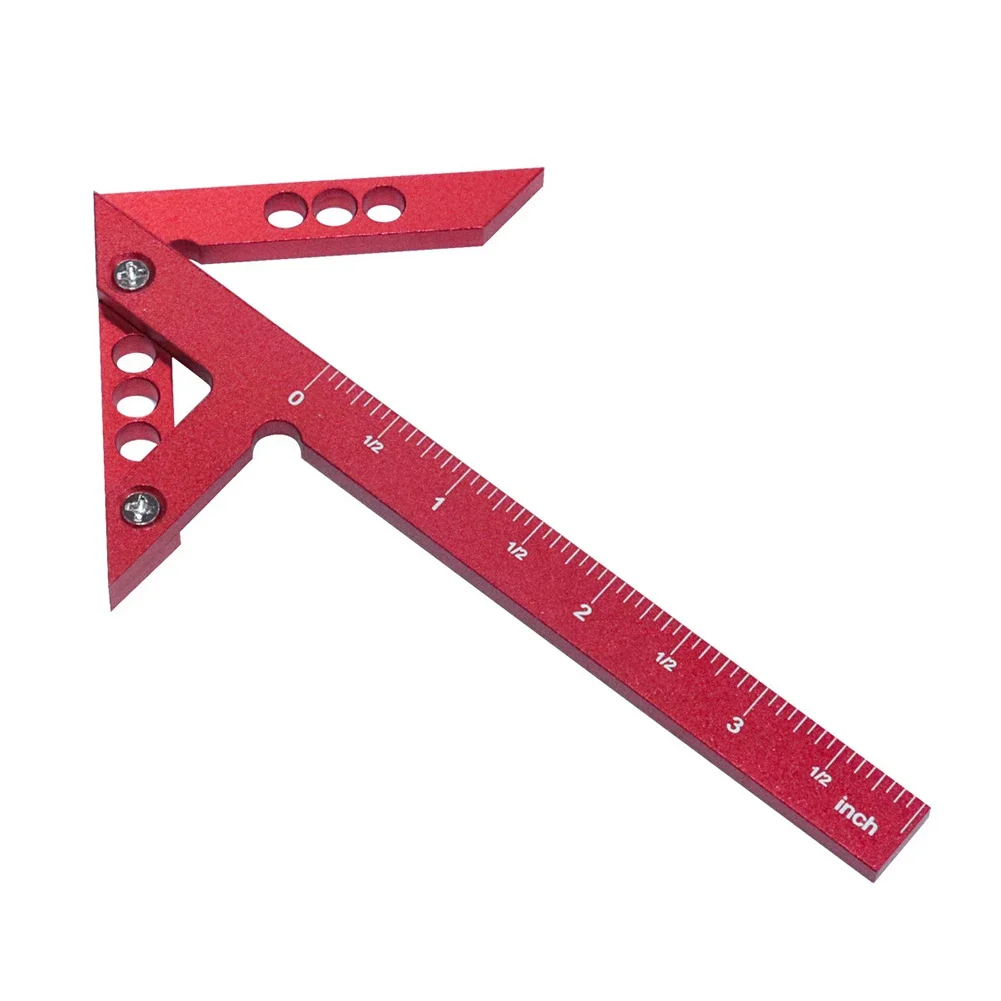 45/90 Degree Ruler Center Finder Gauge For DIY Projects Aluminum Alloy Material Effortless Center Finding High Accuracy