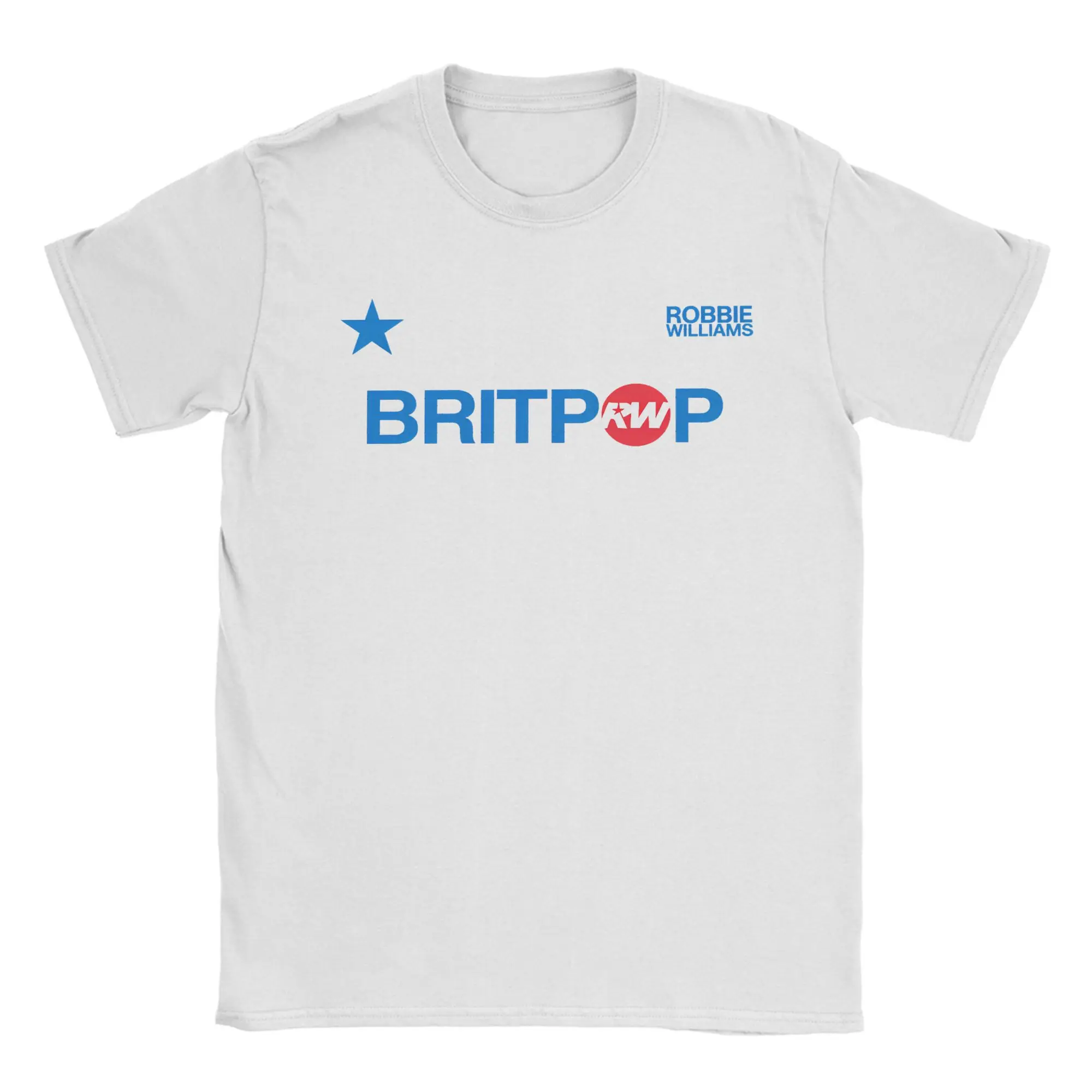 Summer Robbie Williams Britpop Tour 2025 Trendy Cool T-Shirts Cotton Tee Shirt for Adult Aesthetic Printed Short Sleeve Top Tees