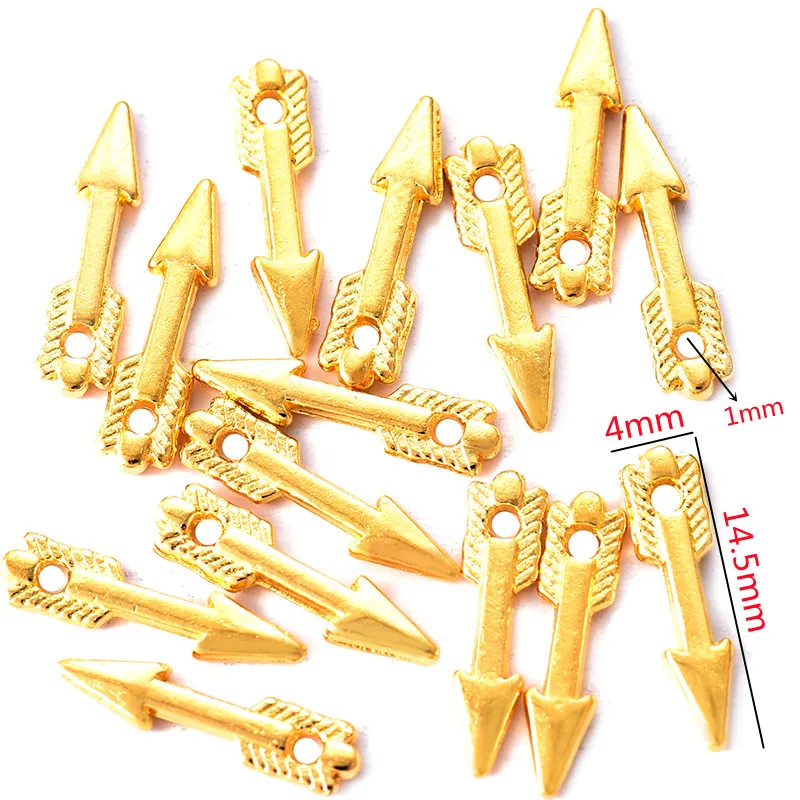 50 قطعة منتج جديد 14.5*4 مللي متر 6 ألوان صغيرة السهم Charms قلادة قلادة سوار صنع المجوهرات الحرف اليدوية Supplies بها بنفسك لوازم